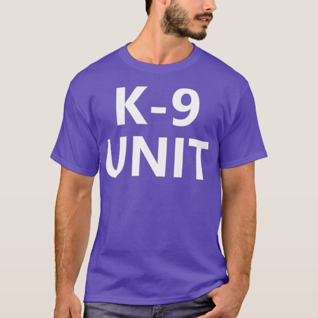 Halloween Police K9 Unit Dog Cop Uniform Costume T-Shirt (Front)
