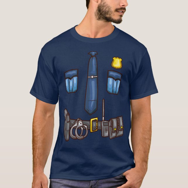 Halloween Police Law Enforcement T-Shirt (Front)