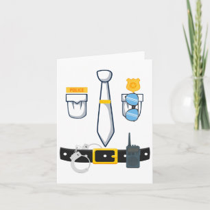 Halloween Police Officer Costume  Card
