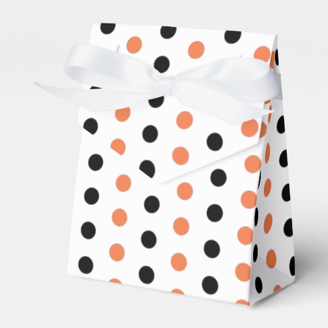 Halloween Polka Dot Favor Box (Front Side)