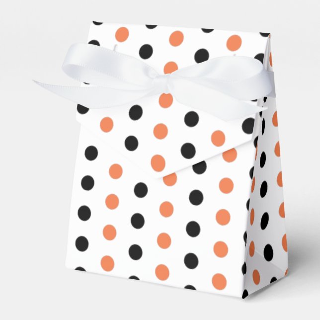 Halloween Polka Dot Pattern Favor Box (Front Side)