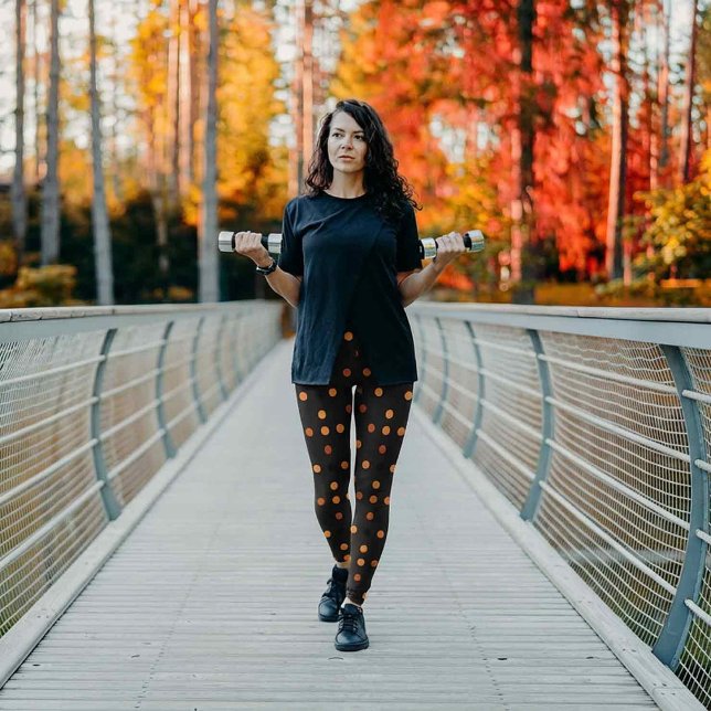 Halloween Polka Dot Pattern Leggings (Creator Uploaded)