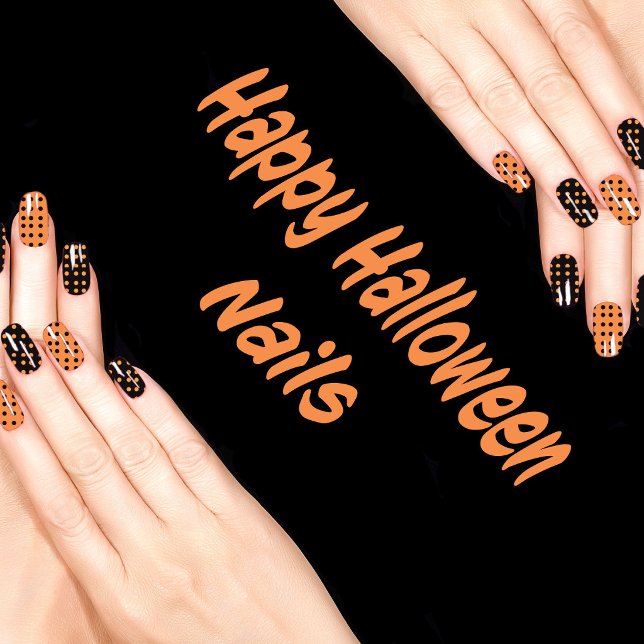 Halloween Polka Dot Pattern Minx Nail Art (Creator Uploaded)