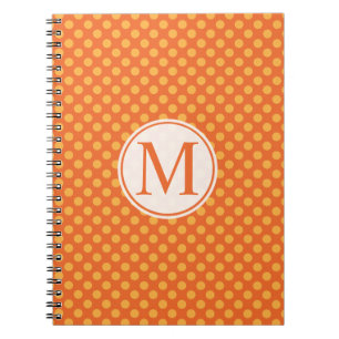 Halloween Polka Dots Monogram Guestbook Notebook
