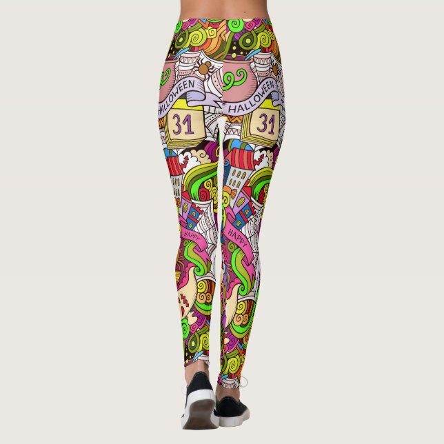 Halloween Pop Fashion Leggings (Back)