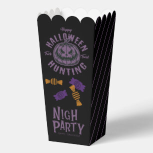 Halloween Popcorn Box – Black & Purple Pumpkin