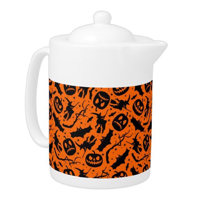 Halloween Porcelain Teapot (Left)