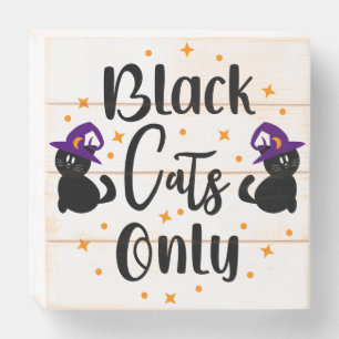 Halloween Porch Sign Black Cat Witch Sign
