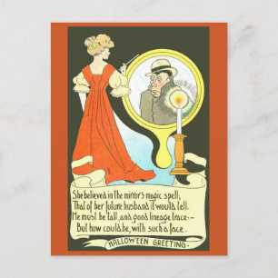 Halloween Postcard for Women Vintage Humor