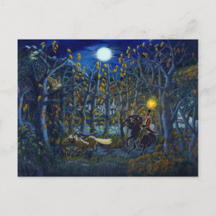Halloween postcard "Headless Horseman Chase"