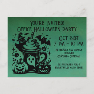 Halloween postcard, invitation, Halloween Party, Postcard