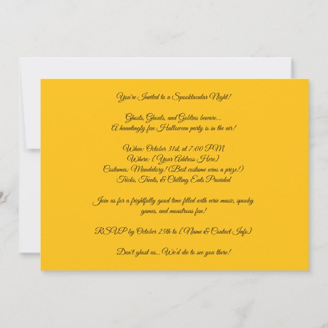 Halloween postcards with pumpkins  (Back)