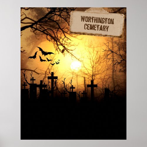 Halloween  Poster  Cemetary