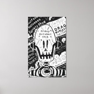 Halloween poster design canvas print