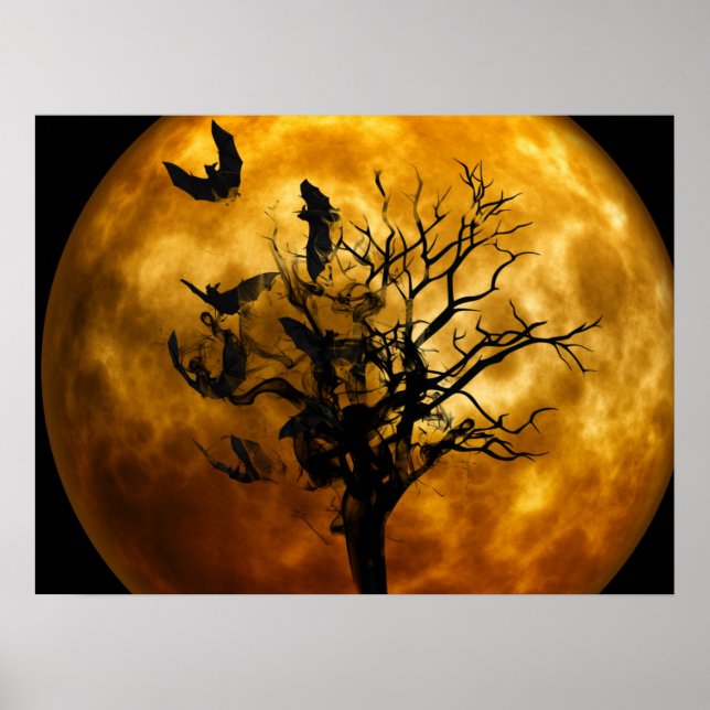 Halloween Poster-Scary Bats Poster (Front)
