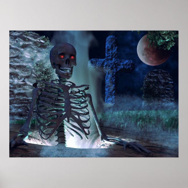 Halloween Poster-Scary Skeleton Poster (Front)
