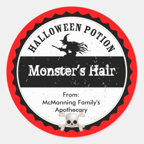 Halloween Potion Classic Round Sticker