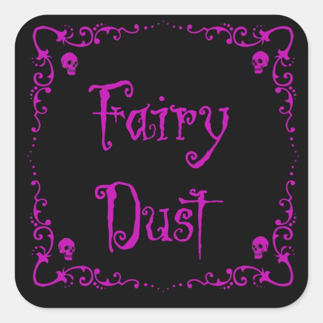 Halloween Potion Ingredients Fairy Dust Square Sticker (Front)