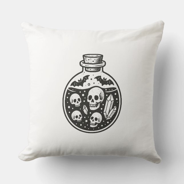 Halloween Potion Throw Pillow (Front)