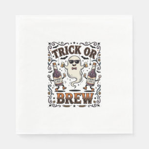 Halloween Potion Trick or Brew Vintage Engraved Hu Napkins