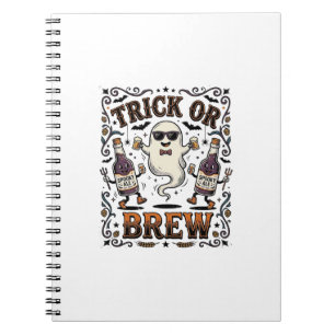 Halloween Potion Trick or Brew Vintage Engraved Hu Notebook