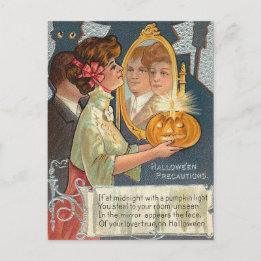 Halloween Precautions Postcard