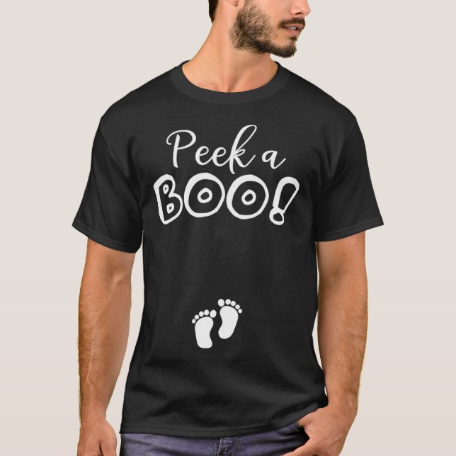 Halloween Pregnancy Announcement Costume for Pregn T-Shirt (Front)