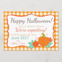 Halloween pregnancy announcement Pumpkin