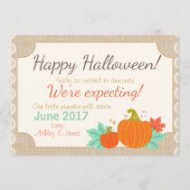 Halloween pregnancy announcement Pumpkin