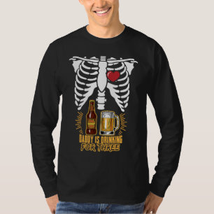Halloween Pregnancy Baby Skeleton Candy XRay Pregn T-Shirt