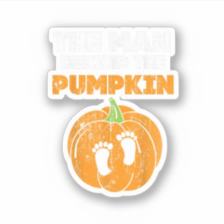 Halloween Pregnancy Costume For  Expecting Pumpkin Sticker