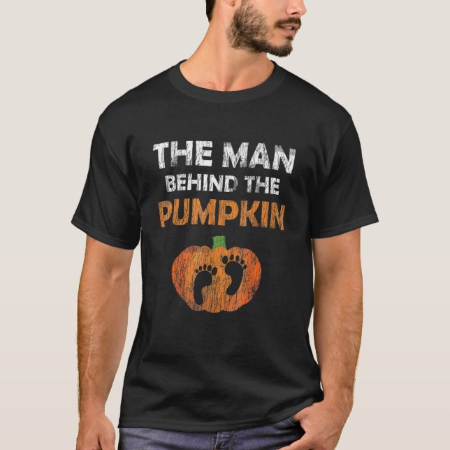 Halloween Pregnancy  For Men Expecting Pumpkin Cos T-Shirt (Front)