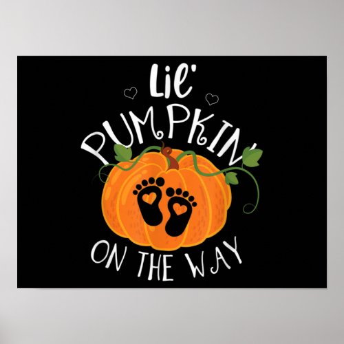 Halloween Pregnancy Mom To Be Little Pumpkin Poster