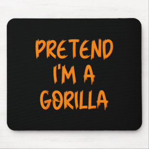 Halloween Pretend Im A Gorilla Costume Lazy Kids A Mouse Pad
