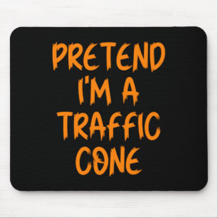 Halloween Pretend I'm A Traffic Cone Costume Lazy Mouse Pad