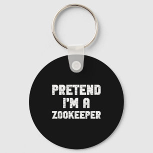 Halloween Pretend I'm A Zookeeper Costume Lazy Zoo Keychain
