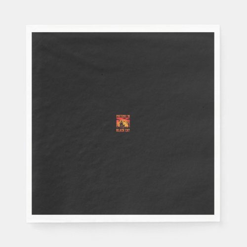Halloween Pretend I'm Black Cat Haunted House Grap Napkins