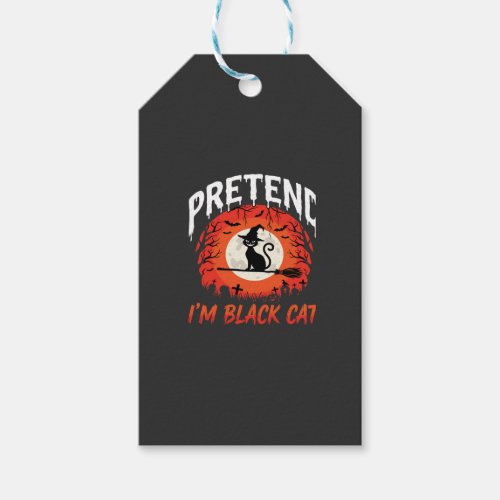 Halloween Pretend Im Black Cat Witch Gift Tags