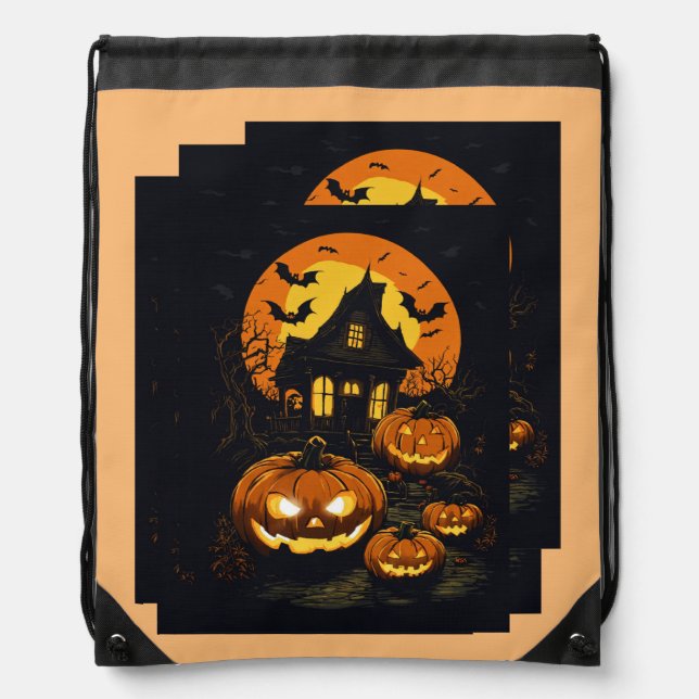 Halloween Printed Premium Backpack (Front)