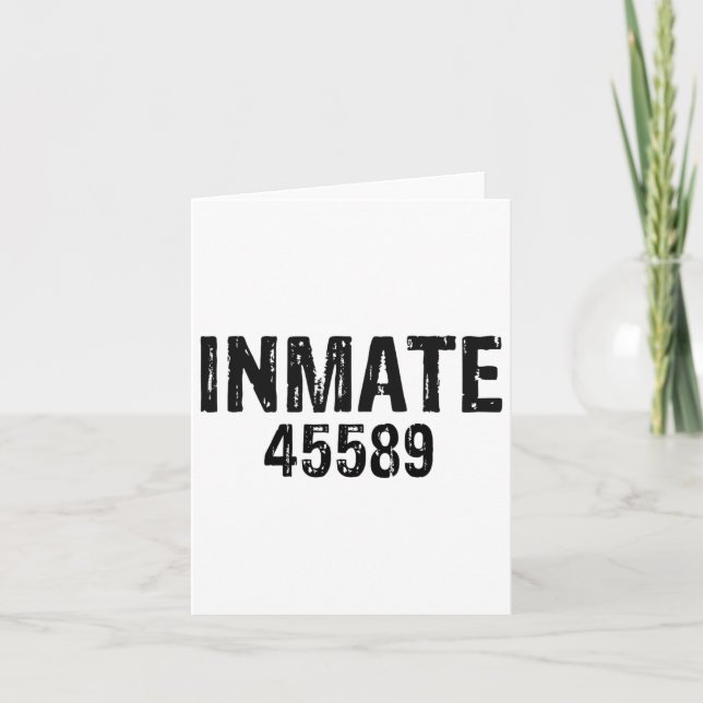 Halloween Prisoner Jail Inmate Costume  Card (Front)