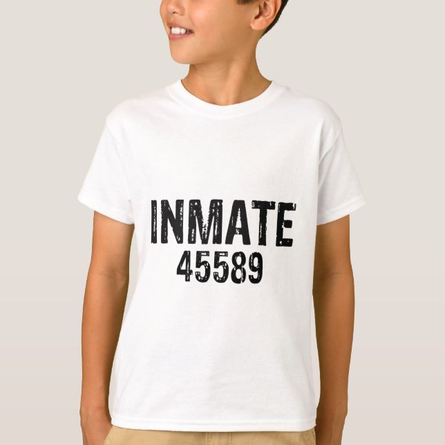 Halloween Prisoner Jail Inmate Costume  T-Shirt (Front)