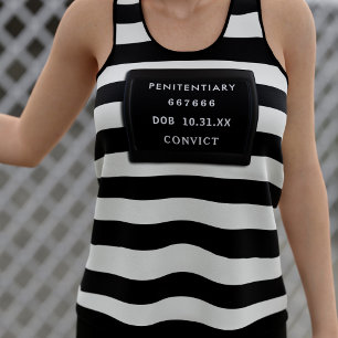 Halloween Prisoner Mugshot Convict Costume Tank Top