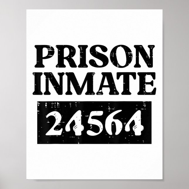 Halloween Prisoner Prison Inmate Funny Costume Men Poster (Front)