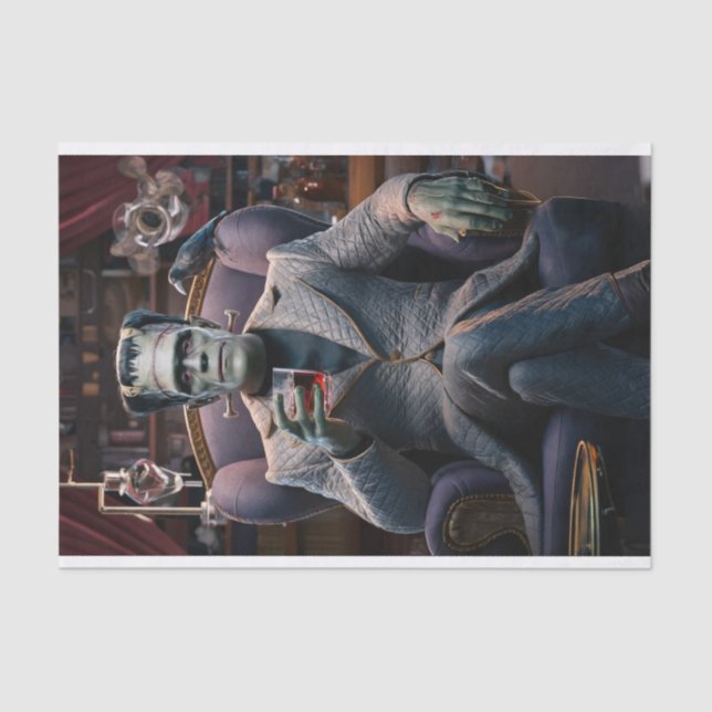 Halloween Profile Pic, Frankenstein Monster  Tissue Paper (Front)