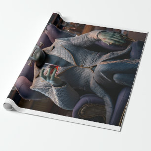 Halloween Profile Pic, Frankenstein Monster Wrapping Paper
