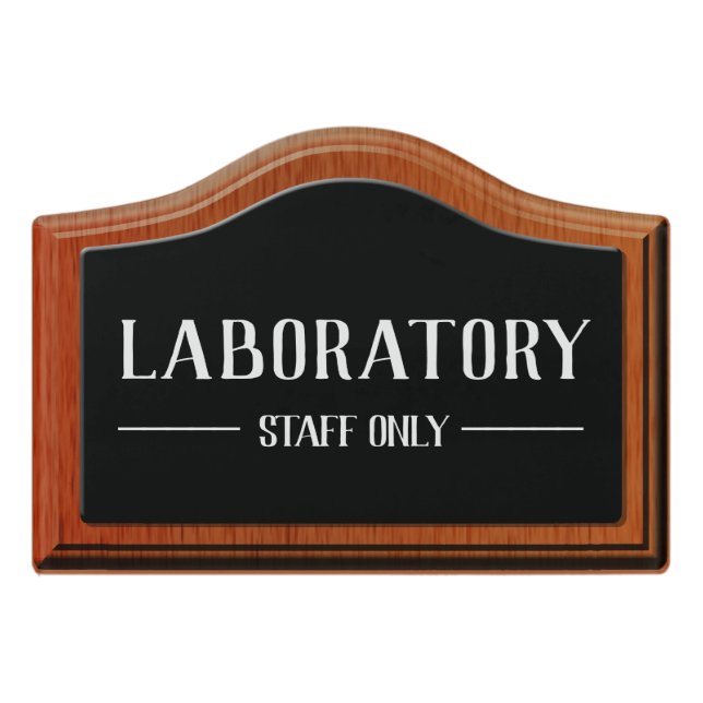 Halloween Prop Laboratory Insane Asylum Door Sign (Small Crest Front)