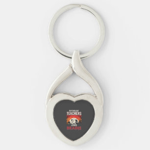 Halloween Psychology Teacher Loves Brains Horror Keychain