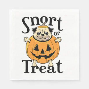 Halloween Pug Napkins