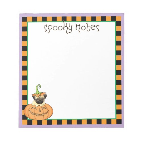 Halloween Pug Notepad