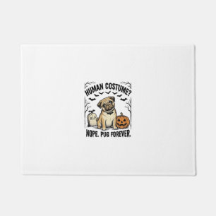 Halloween Pug Shirt Vintage Funny Dog Costume Art_ Doormat